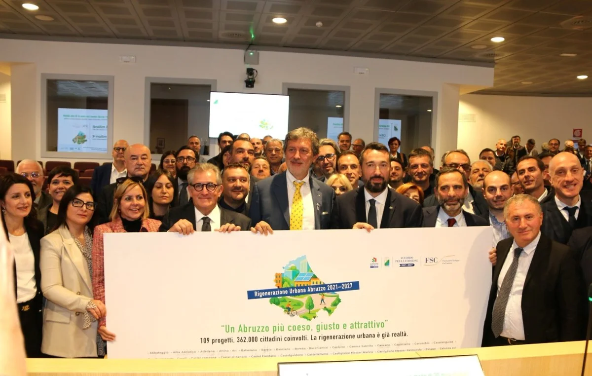 Rigenerazione Urbana Abruzzo 2021–2027: 109 progetti per oltre 105 milioni di euro
