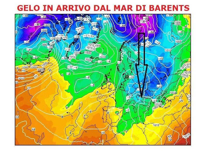 Meteo, in arrivo il gelo artico-siberiano in Abruzzo: possibili nevicate anche a quote basse