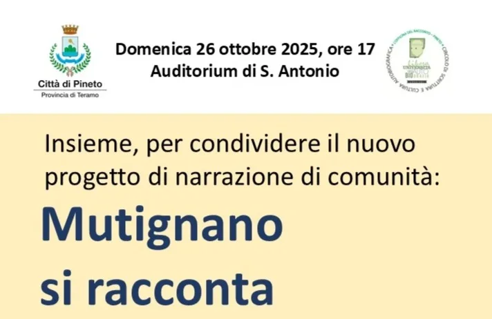 "Mutignano si racconta", la memoria diventa identità con l'Officina del Racconto