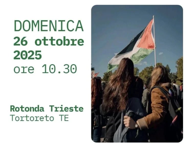 "La Palestina ci riguarda", domenica presidio a Tortoreto