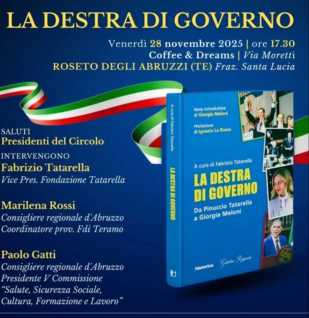 “La Destra di Governo” di Fabrizio Tatarella a Morro D'Oro