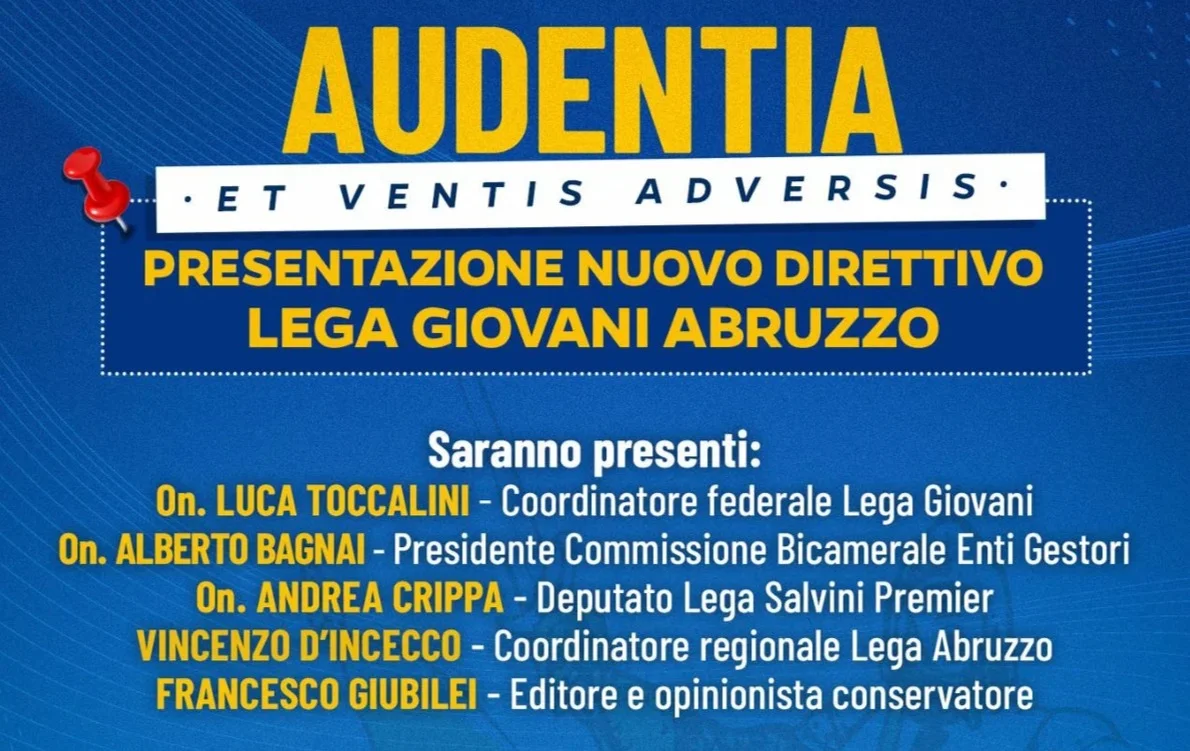 Lega Giovani Abruzzo, domenica la presentazione del nuovo direttivo
