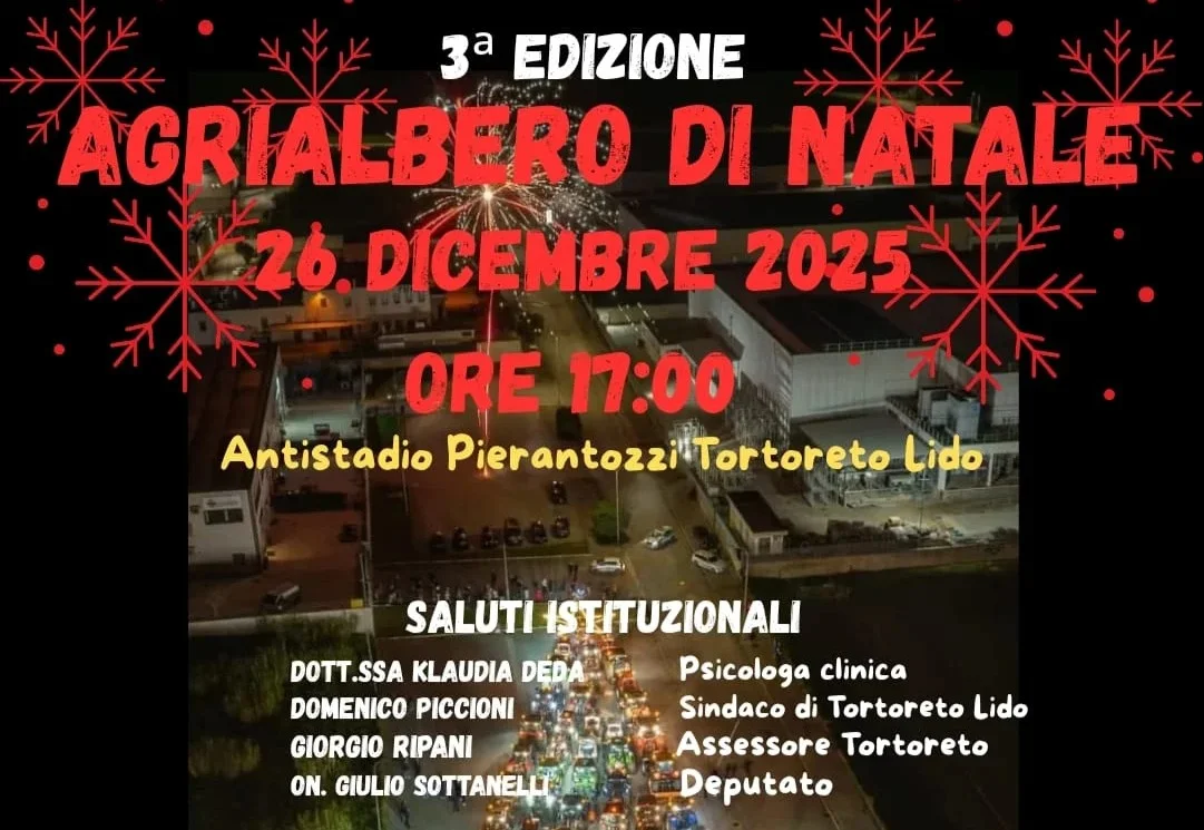 Natale abruzzese, a Tortoreto ecco l'Agrialbero