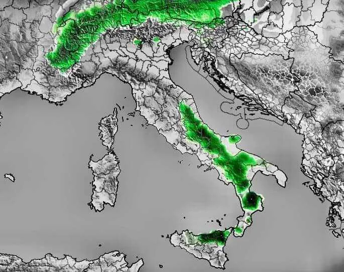Meteo, arriva aria fredda dai Balcani e anche la neve