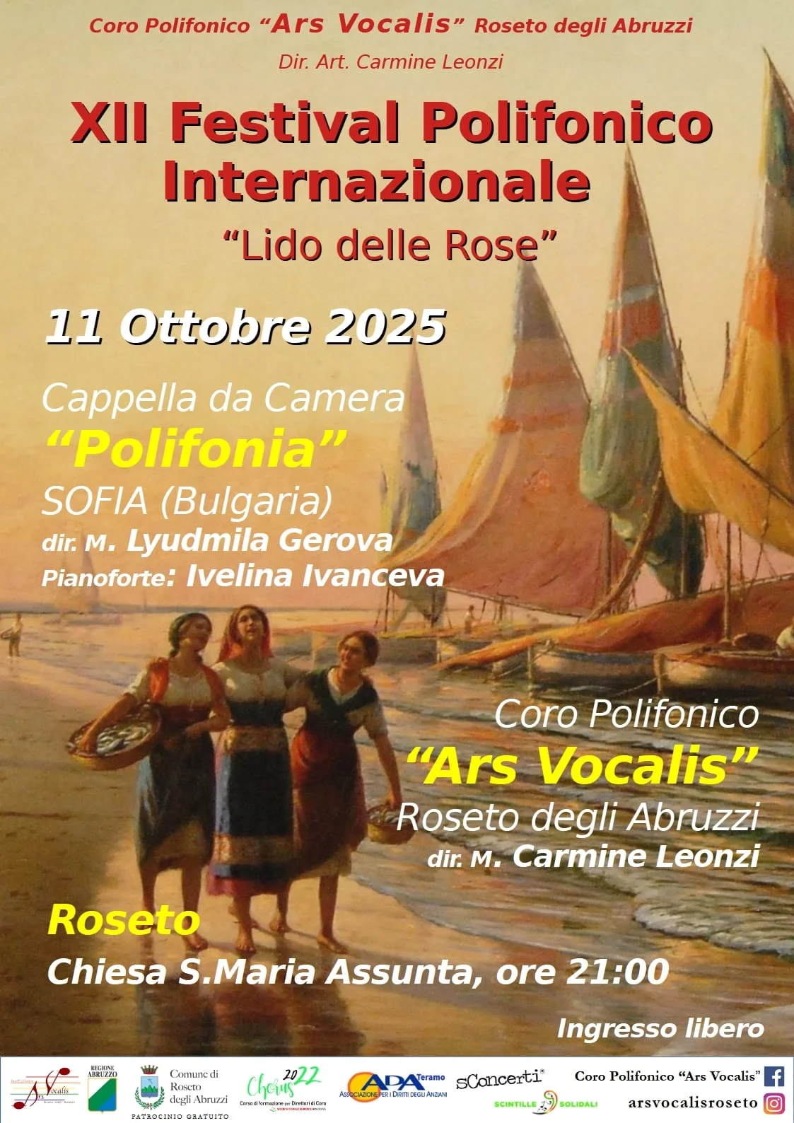 Festival Polifonico a Roseto, il Coro da Camera di Sofia aprirà la rassegna internazionale