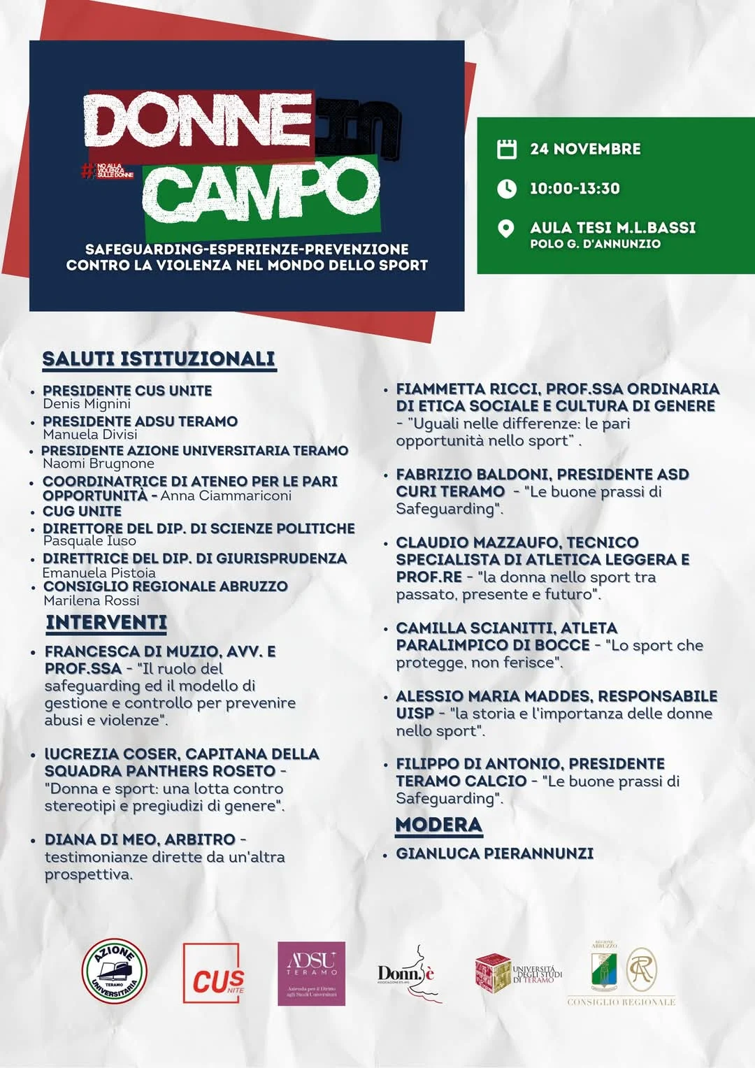 Donne in campo, esperienze e prevenzione contro la violenza di genere nel mondo dello sport