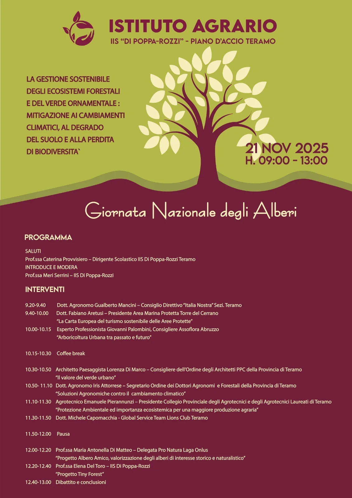 Progetto “Tiny Forest” a Teramo, in occasione della Giornata Nazionale degli Alberi