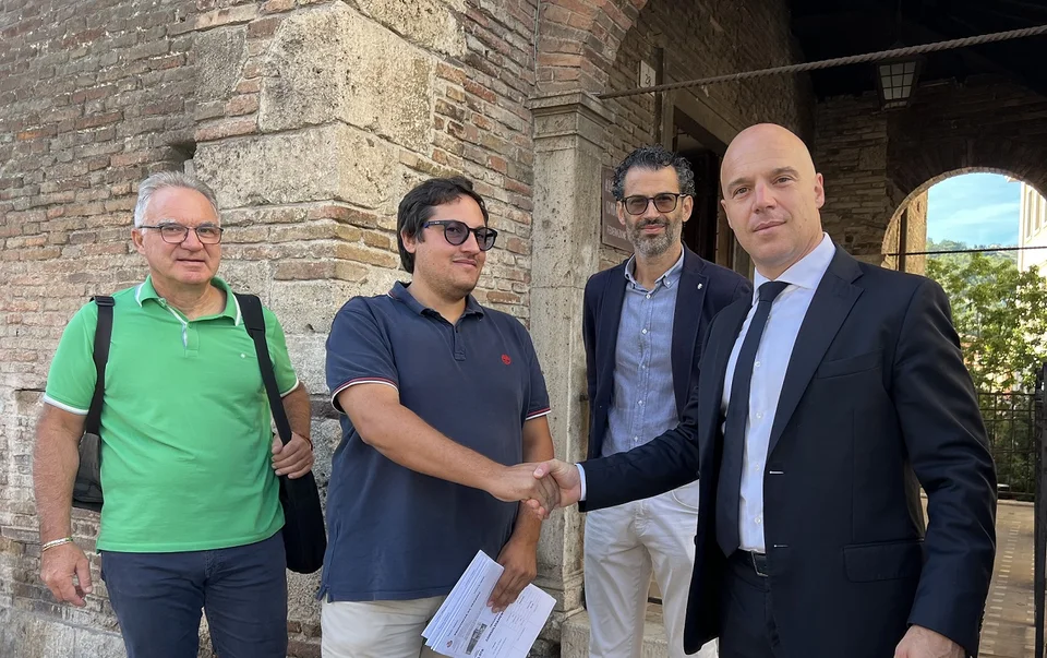 FOTO e VIDEO | Casa del Mutilato di Teramo, consegnati i lavori alla ditta incaricata