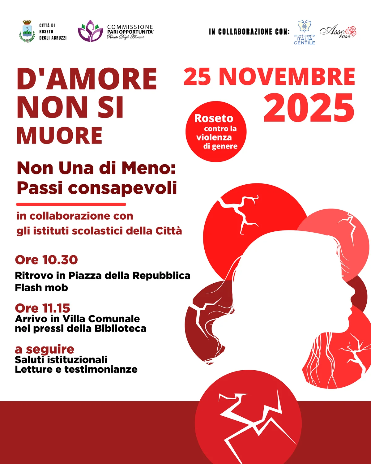 Roseto in marcia il 25 novembre: passi consapevoli a contrasto della violenza di genere