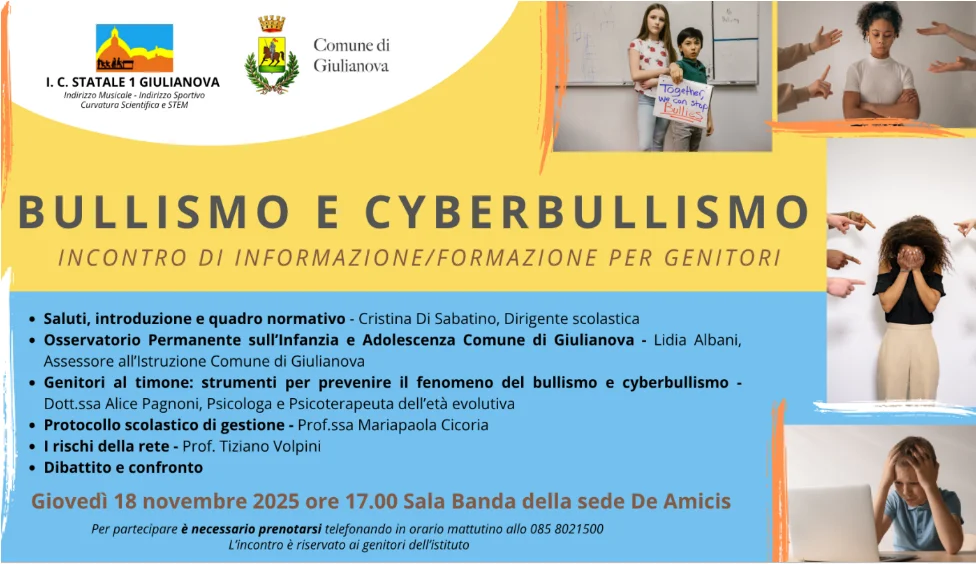 Bullismo e Cyberbullismo, incontro a Giulianova