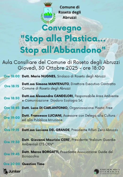 “Stop alla Plastica... Stop all'Abbandono”, Roseto intensifica campagna di sensibilizzazione ambientale