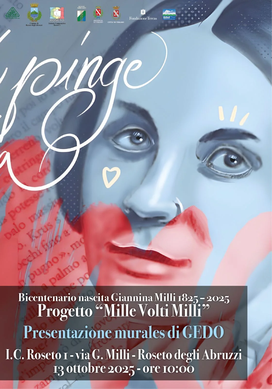 Roseto degli Abruzzi: lunedì l’inaugurazione del murale dedicata a Giannina Milli