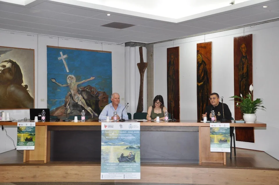 FOTO | A San Gabriele la mostra di Coccia sulla vita di San Francesco e Il Cantico delle Creature