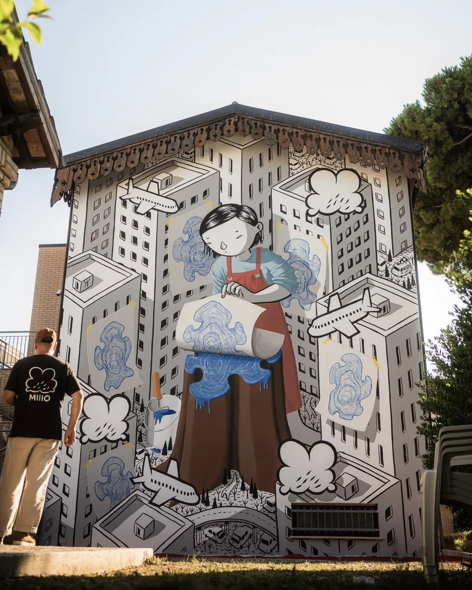 In ricordo di Flavia Di Bonaventura: a Roseto un murale permanente di Millo