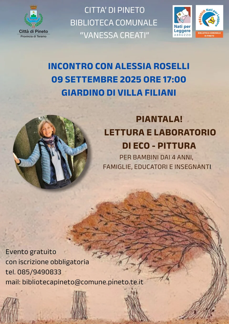 "Piantala! Lettura e laboratorio di eco-pittura", a Pineto l'iniziativa per bambini e famiglie