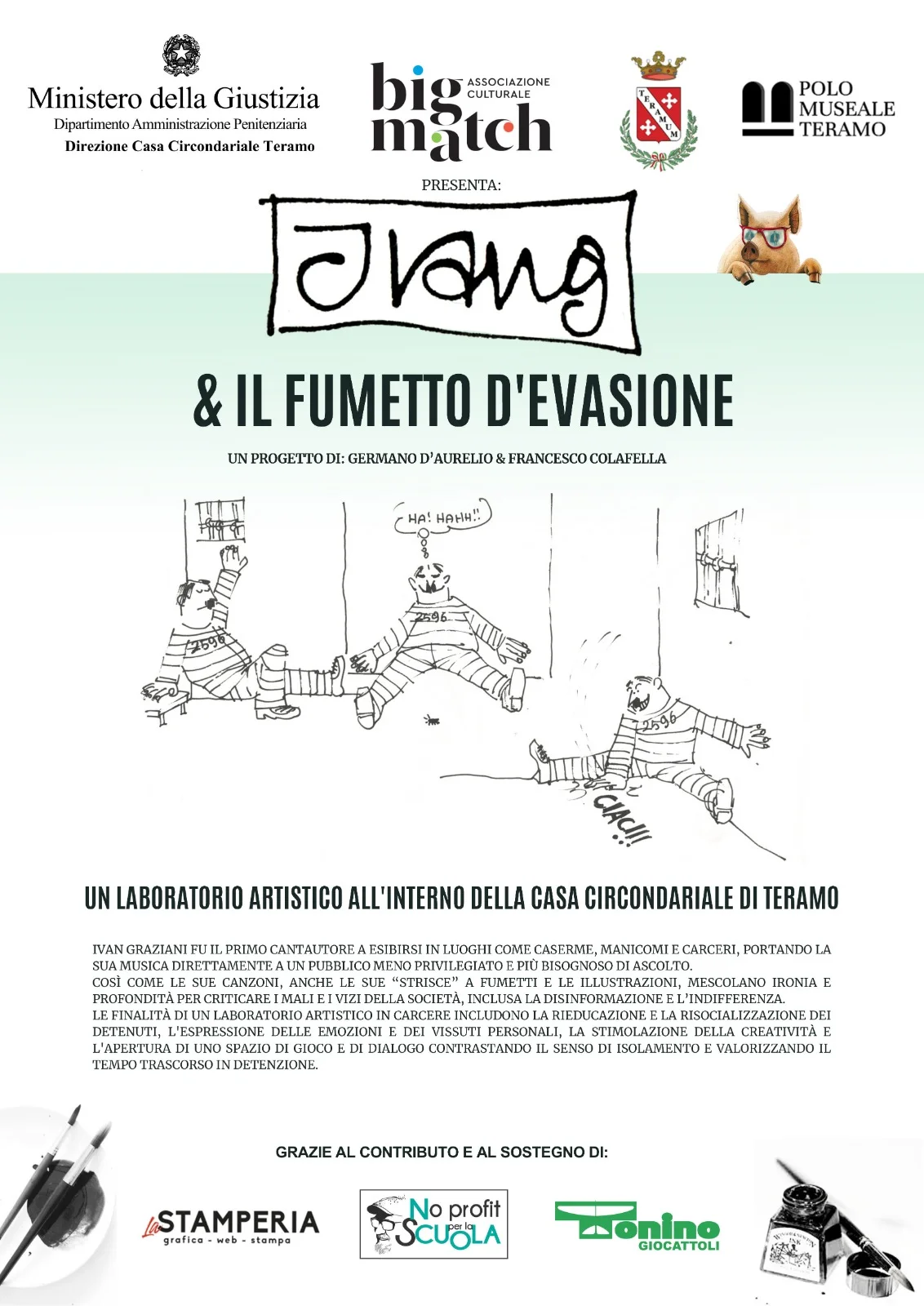 IVANG & il fumetto d'evasione, nel ricordo di Ivan Graziani: i detenuti si esprimono attraverso l’arte