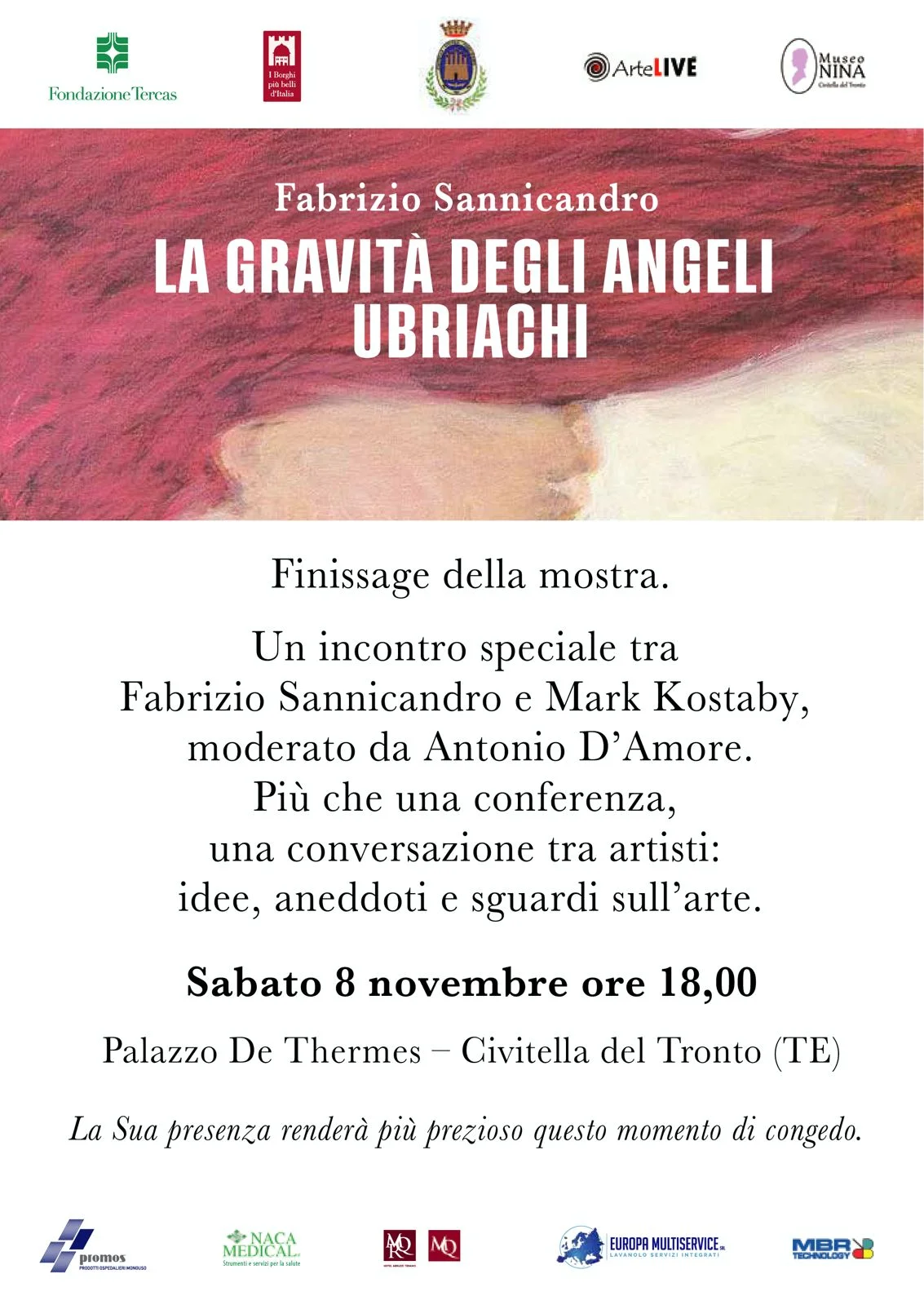 Civitella del Tronto, finissage della mostra di Fabrizio Sannicandro con la partecipazione di Mark Kostaby
