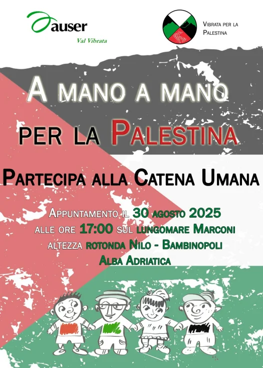 Passeggiata solidale per la Palestina, appuntamento sabato ad Alba Adriatica