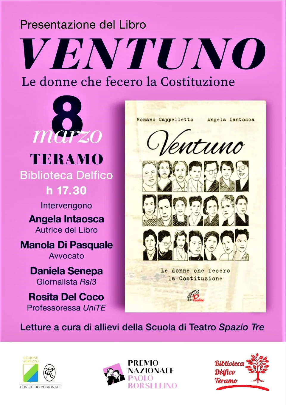Cosa succede in città/ 8 Marzo 2023, tre eventi del Premio Borsellino a Teramo