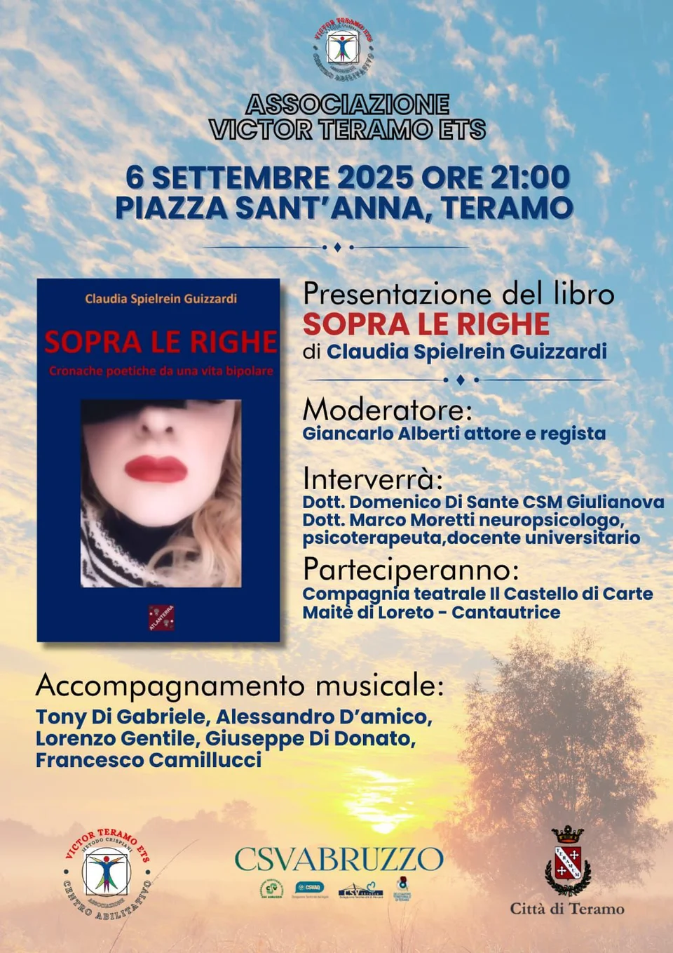 "Sopra le righe", a Teramo le cronache poetiche di una vita bipolare di Claudia Spielrein Guizzardi