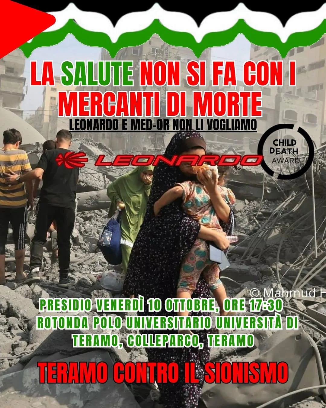 Teramo, Casa del Popolo contro il Sionismo: presidio ad Unite per l'evento One Health dell'IZS