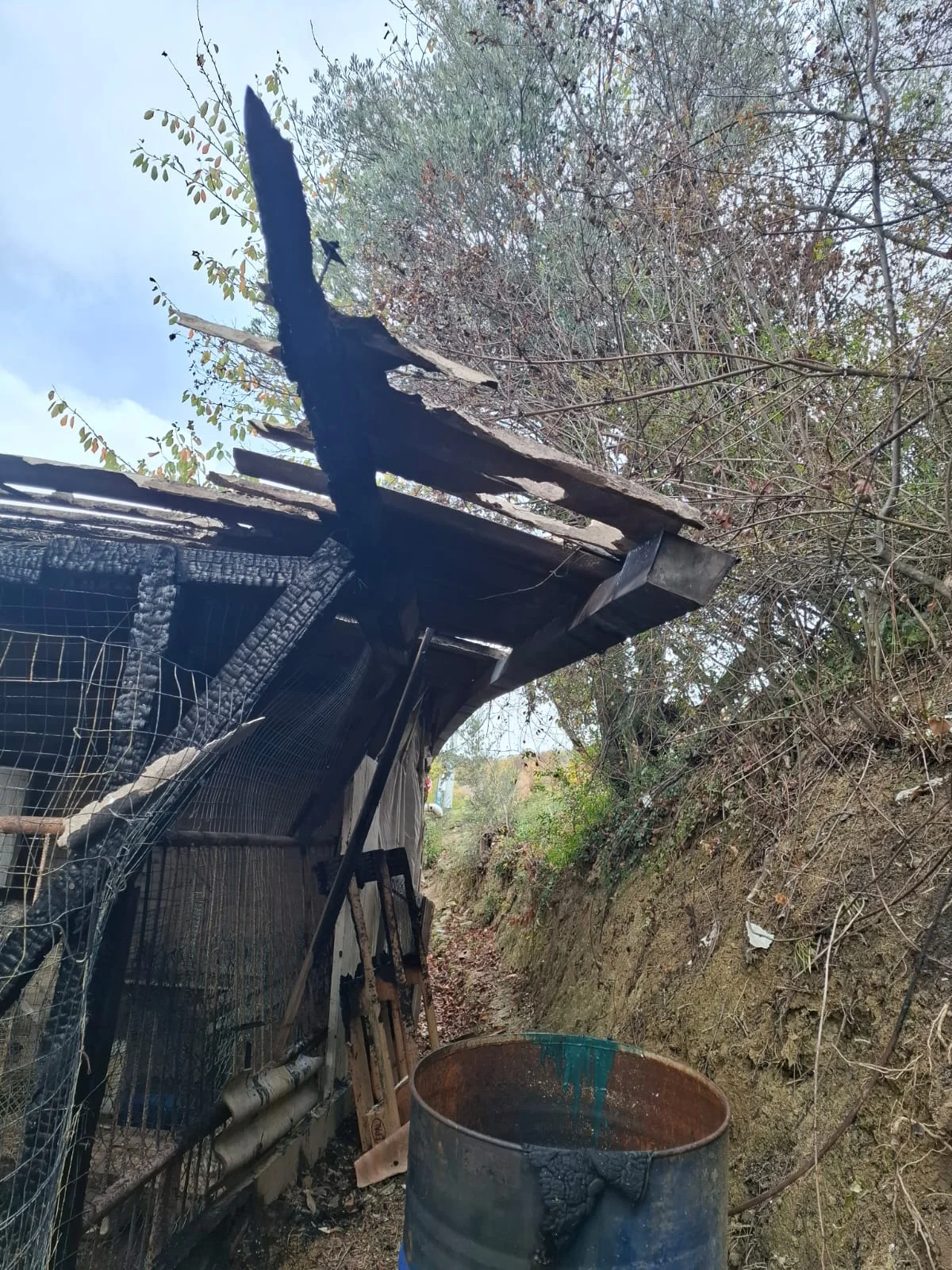 FOTO e VIDEO |Incendio nella struttura con copertura in amianto, Brandimarte: una vicenda annunciata e ignorata dall’amministrazione