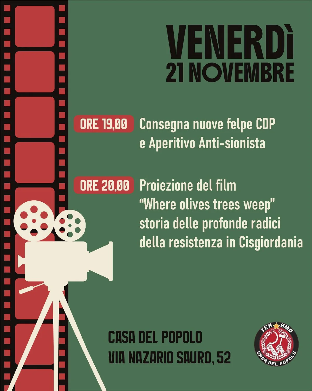 "Where Olive Trees Weep", alle radici della resistenza in Cisgiordania nel film proiettato a Teramo