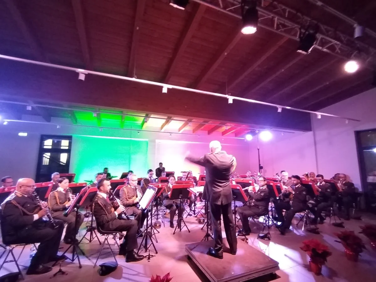 Esibizione della Banda del Corpo Nazionale dei vigili del fuoco a Sant'Omero