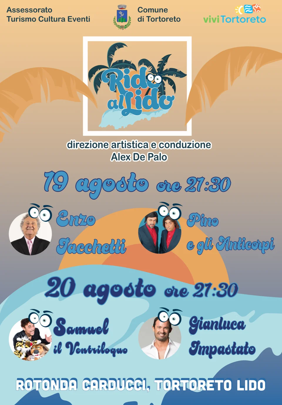 "Rido al Lido", grandi nomi a Tortoreto per la due giorni di comicità. A Iacchetti il Premio Sirena