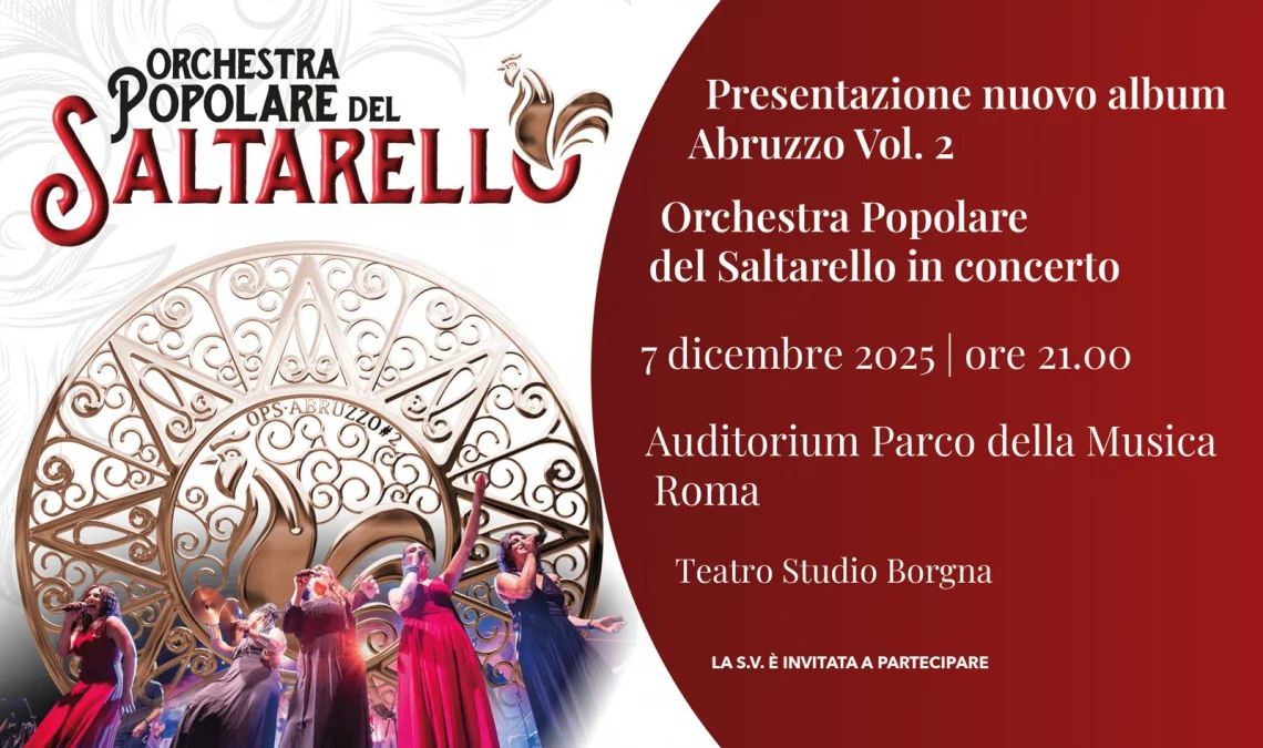 Domenica a Roma il concerto dell' Orchestra Popolare del Saltarello