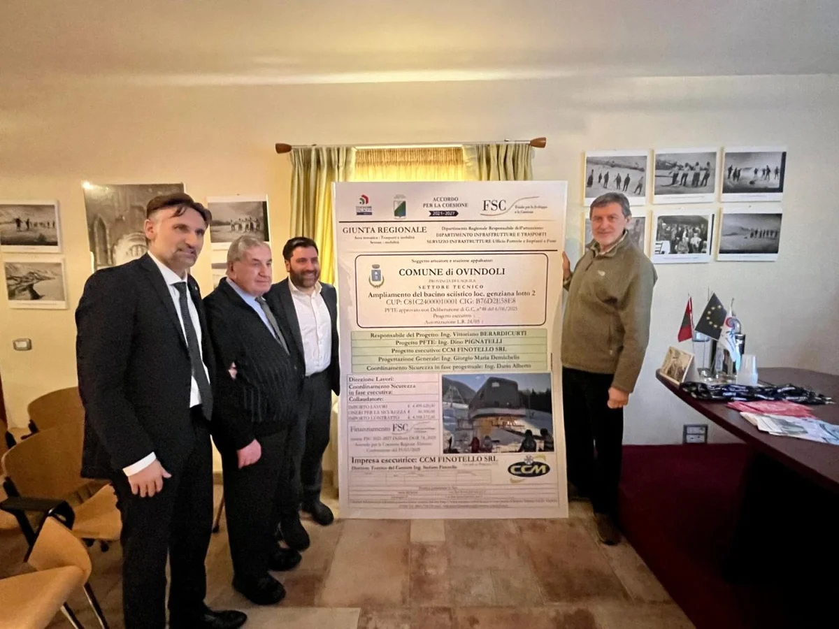 Ovindoli, al via il Lotto 2 FSC: Marsilio, l’Abruzzo cresce attraverso le sue eccellenze naturali