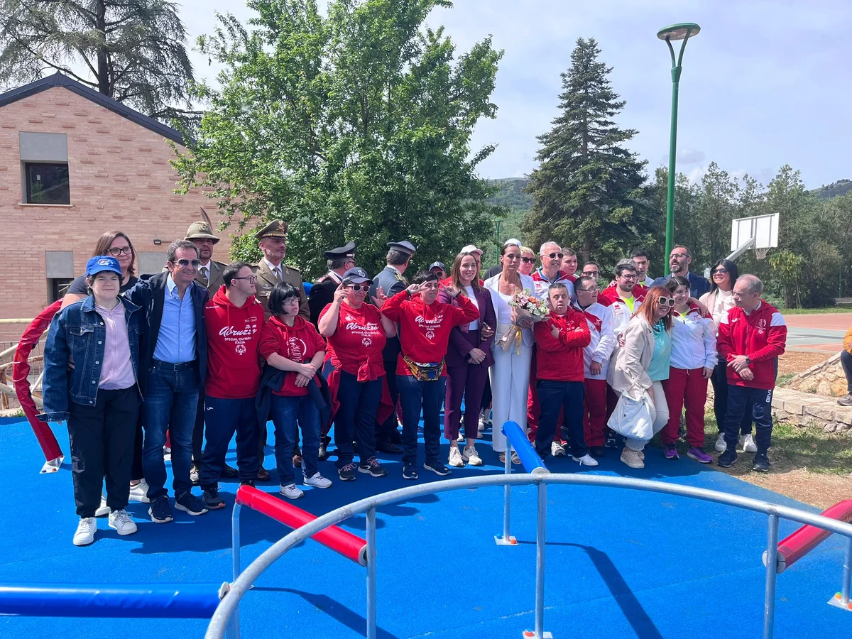 Parco del Sole a L'Aquila, inaugurata la nuova area giochi inclusiva