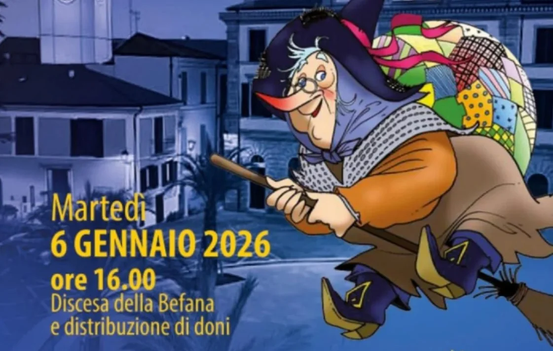 La befana arriva a Corropoli: attesa la magica discesa in piazza dal campanile