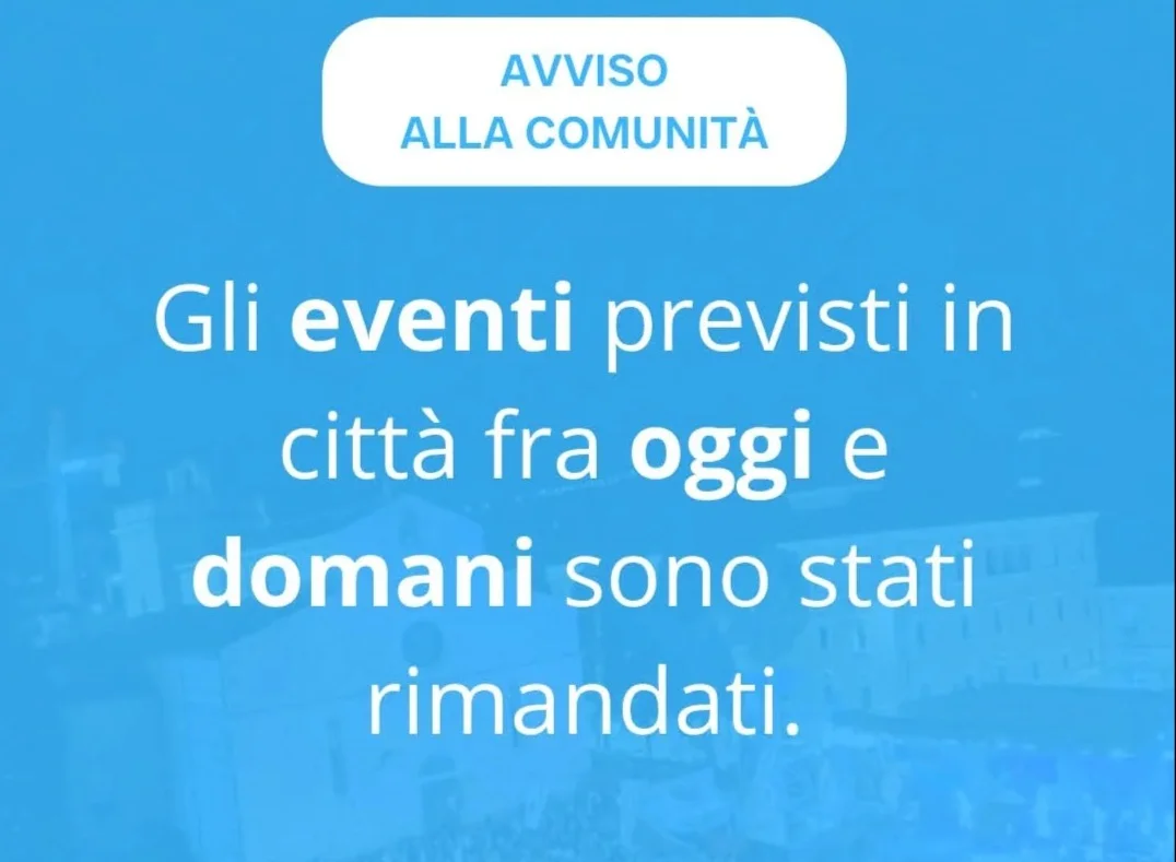 Teramo, tutti gli eventi rimessi a nuove date