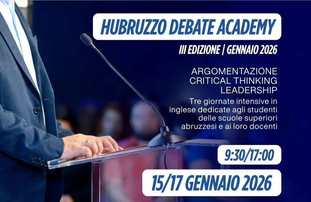 Hubruzzo Debate Academy, a Pescara dal 15 al 17 per investire sui giovani talenti abruzzesi