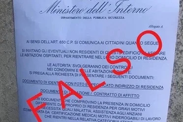 Falsi volantini per il controllo della residenza, allarme truffa