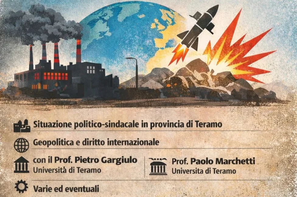 Diritto internazionale e riforma della Giustizia, assemblea della Fiom Cgil a Giulianova