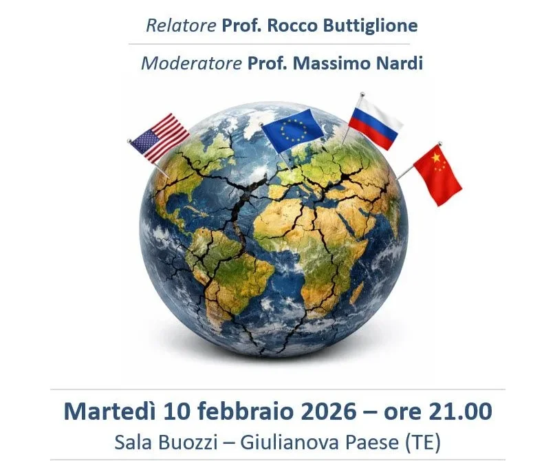 “L’Europa e il nuovo (dis)ordine mondiale”: incontro-dibattito con Rocco Buttiglione a Giulianova