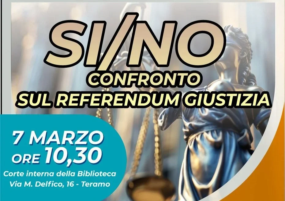 Referendum Giustizia, confronto pubblico a Teramo tra le ragioni del Sì e del No