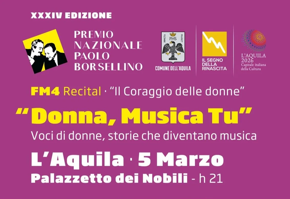 Premio Borsellino, a L'Aquila due momenti educativi per la giornata delle donne