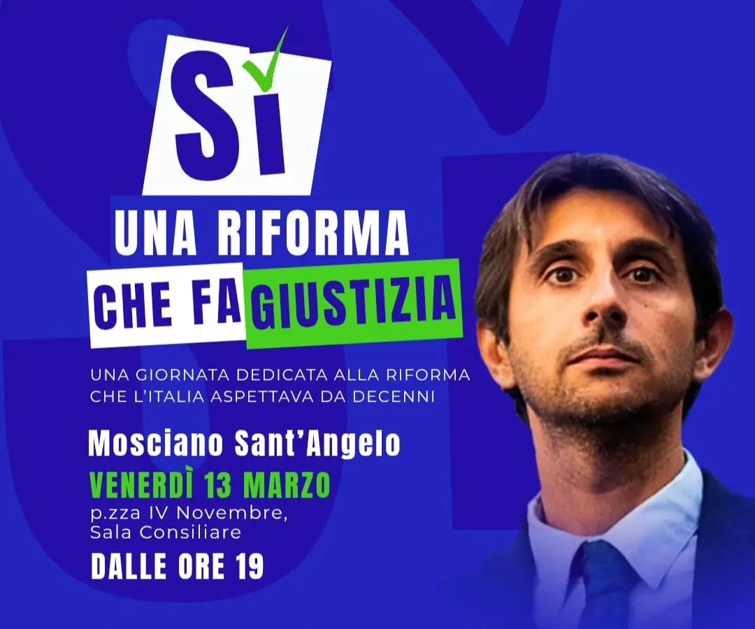 Referendum, Giovanni Donzelli a Mosciano Sant'Angelo per le ragioni del Sì