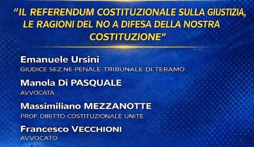 Referendum, ad Atri l'incontro pubblico per le ragioni del No