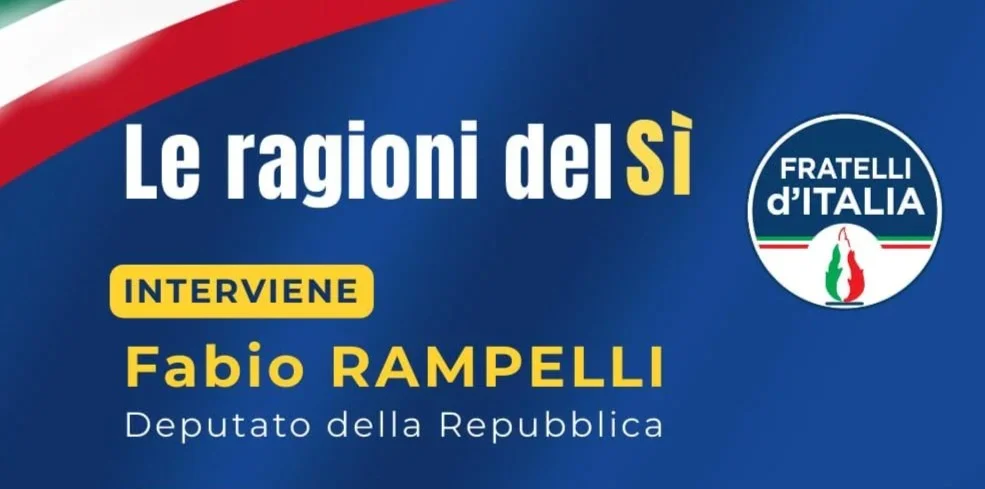 Referendum, Fabio Rampelli a Corropoli per le ragioni del Sì