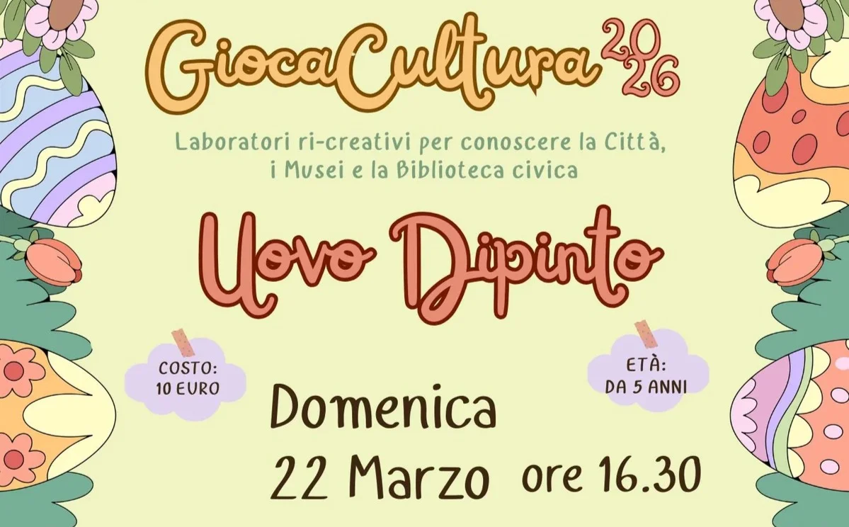 “Uovo dipinto”, domenica il laboratorio d'arte per i più piccoli a Giulianova