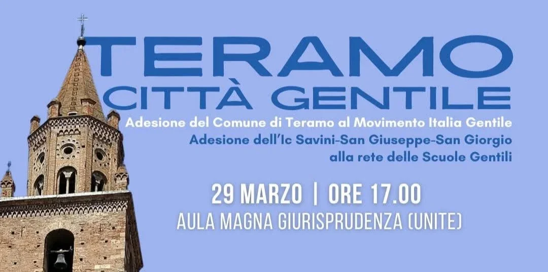 Teramo diventa Città Gentile: è la terza realtà in regione