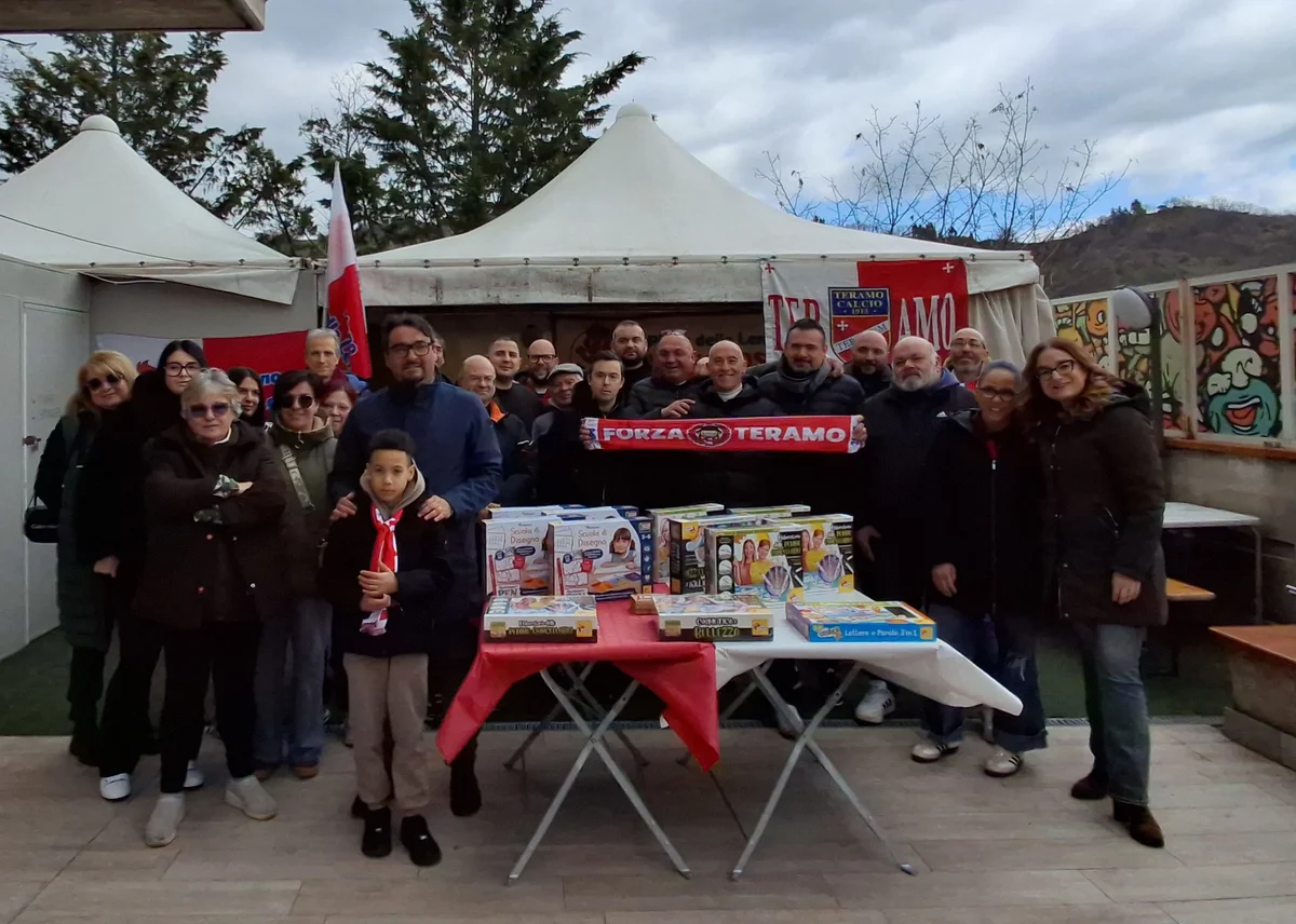 Club biancorosso Piano della Lenta, doni e beni di prima necessità per le famiglie più bisognose