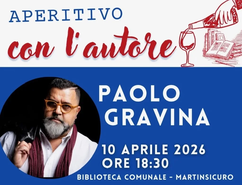 “Aperitivo con l’autore”, venerdì a Martinsicuro arriva Paolo Gravina
