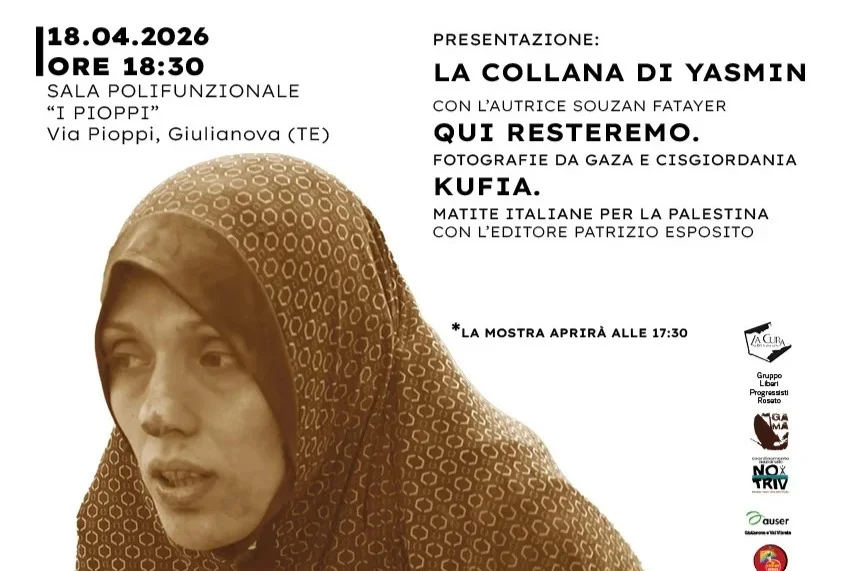 La collana di Yasmin, sabato a Giulianova la presentazione del libro di Souzan Fatayer