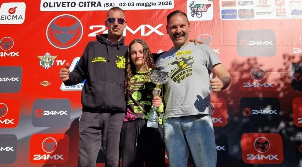 Minienduro, successo della giovane Zaira Di Lorenzo nel Cilento