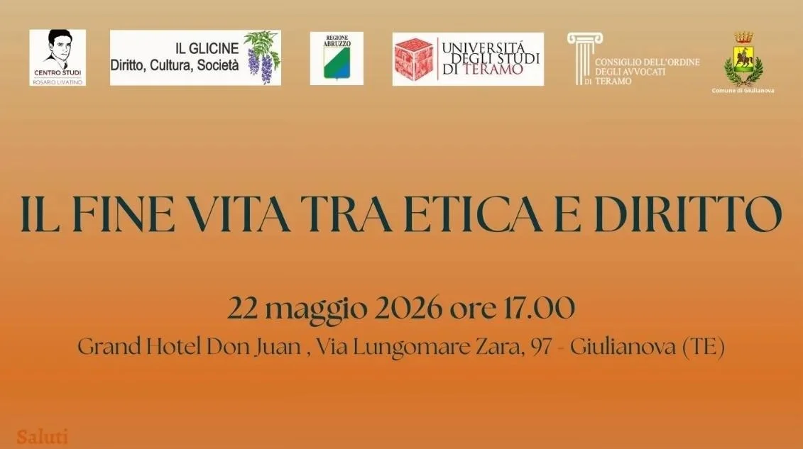 “Il fine vita tra etica e diritto”, a Giulianova l'incontro-dibattito